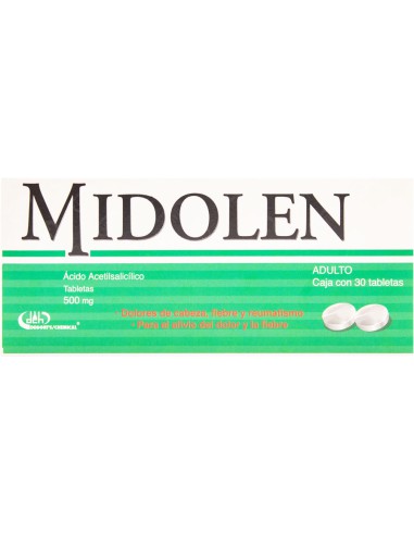 Midolen Adto. Tabs 500 mg C/30