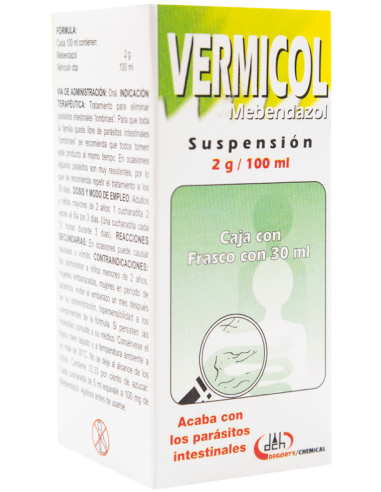 Vermicol Susp. 2 g / 100mL Fco. 30mL.