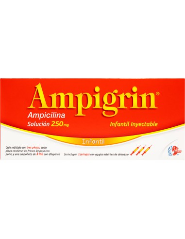 Ampigrim Sol. Inyectable Infanil 250mg C/3